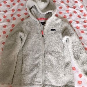 Kids’ Grey Patagonia Hooded Zip-Up Jacket